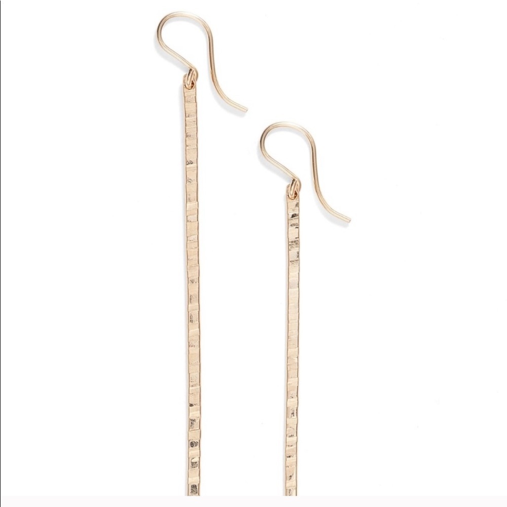 Nashelle Pure Bar Drop Earrings Gold